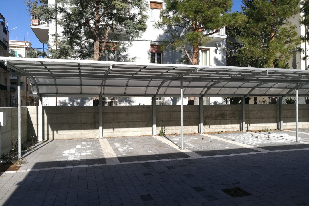 Exterior metal carport