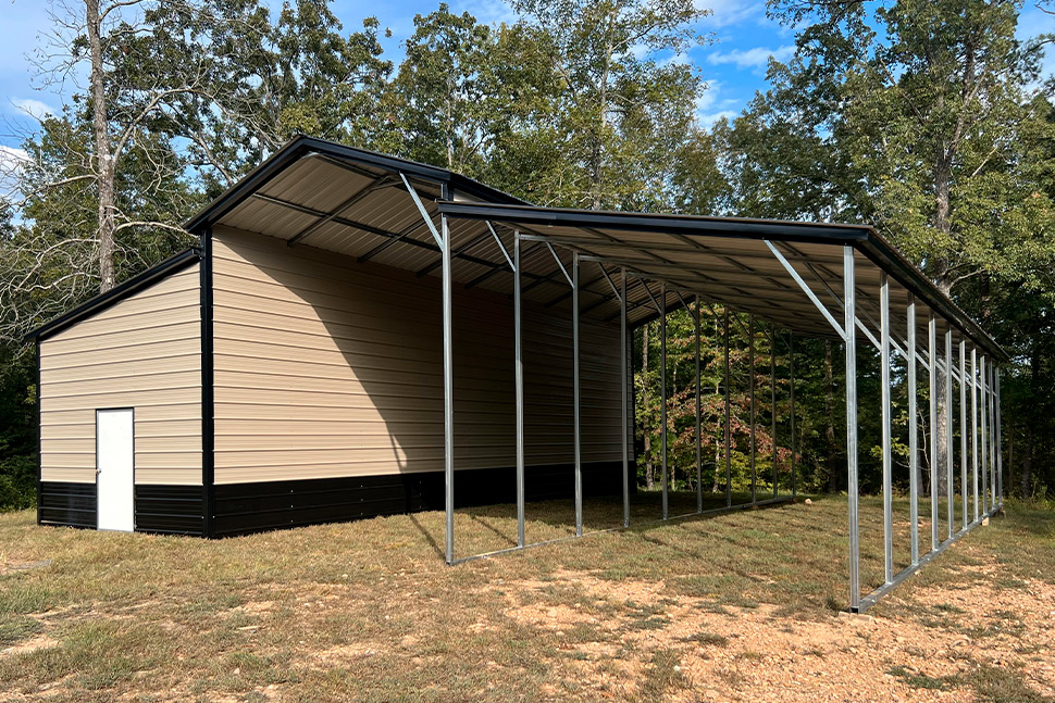 garage with lean on: American steel carport