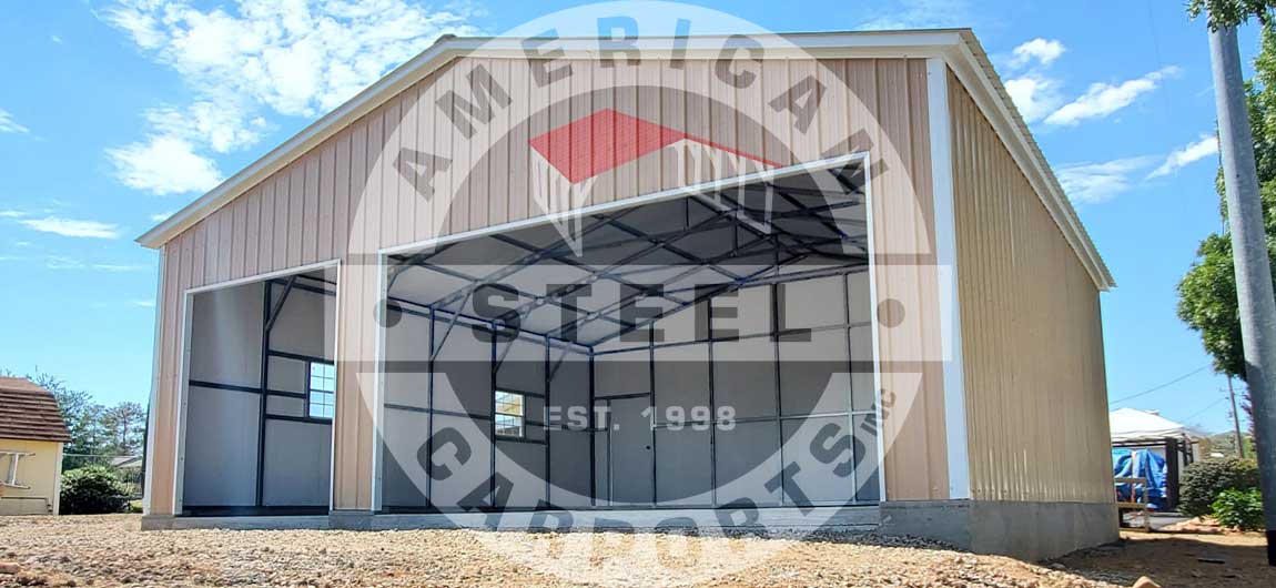 custom metal carport by American Carports. Cover image for Custom Metal Buildings: Top Design Trends for Summer 2025