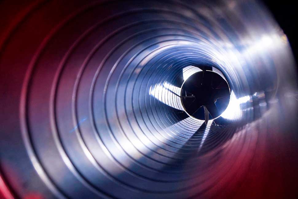 metal duct. Air conditioning close up. 