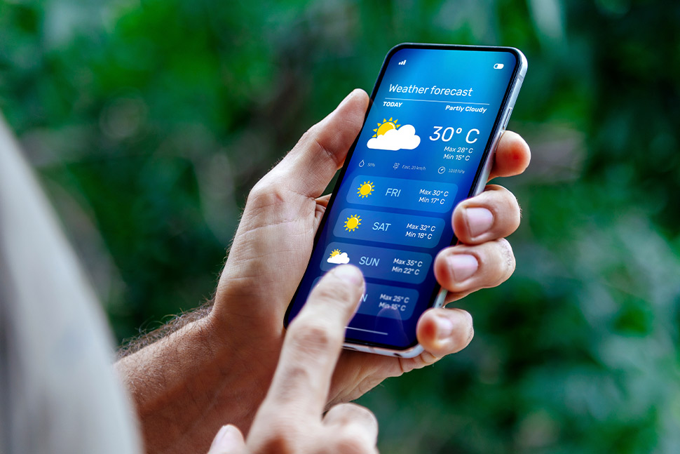 cellphone weather app